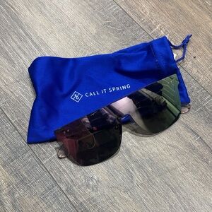 Call It Spring Sunglasses with Vibrant Blue Pouch